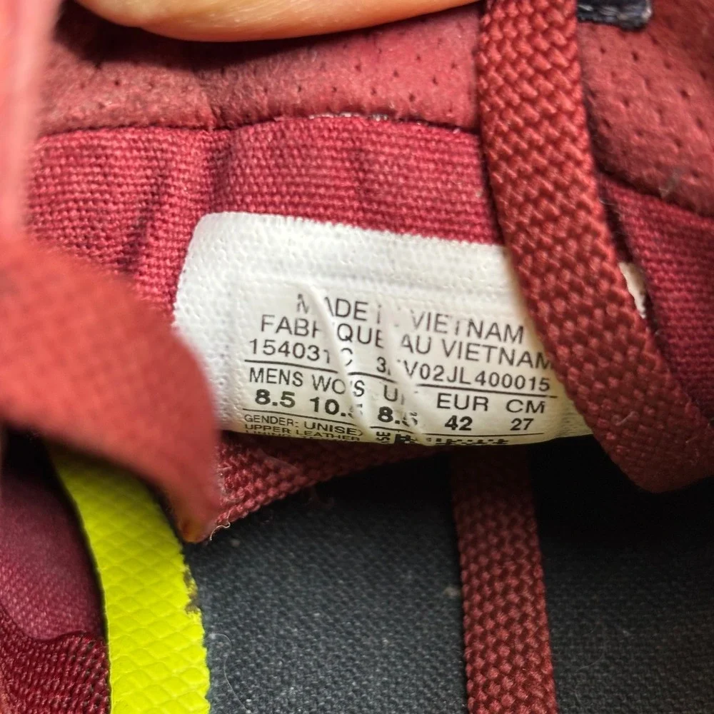 Converse Chuck Taylor All Star Low Top Sneakers Burgundy Red Canvas Men's 8.5 - Picture 8 of 9